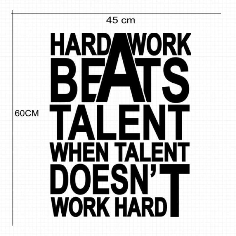 Promo Stiker Hard Work Beats Dinding Kaca Kantor Pintu Resto Cafe ...