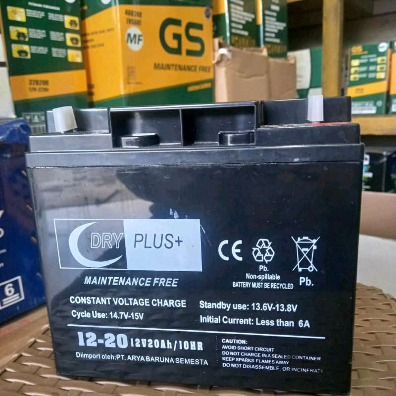 Jual aki genset 12volt 20ah np20-12 12v20ah dry plus di Seller Raja aki