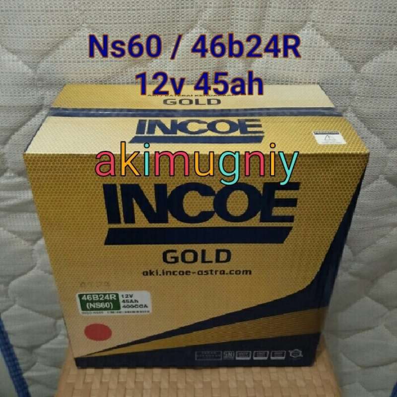 Promo aki ns60 incoe gold hybrid basah 12v 45ah avanza xenia terios