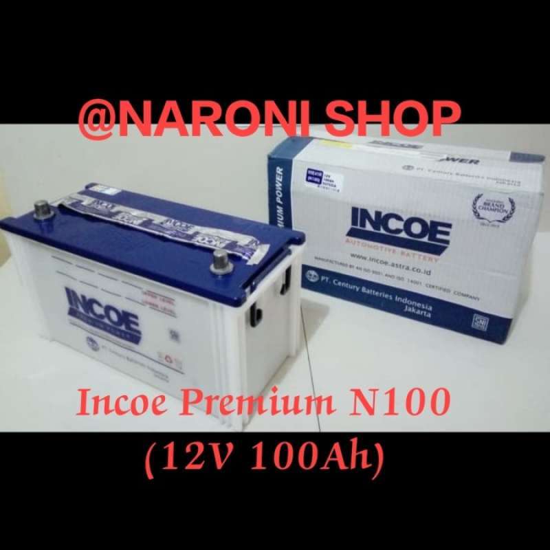 Promo Battery aki incoe premium n100 12v 100ah Original Astra