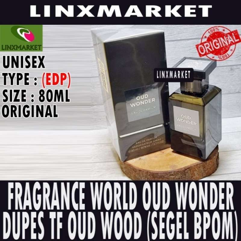 Promo FRAGRANCE WORLD OUD WONDER EDP FOR UNISEX 80ML (DUPES TF OUD WOOD