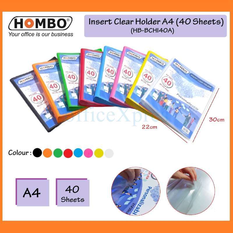 Jual Insert Clear Holder A4 10,20,40 Lembar / Map Plastik Pocket / Dokumen Keeper / Plastik