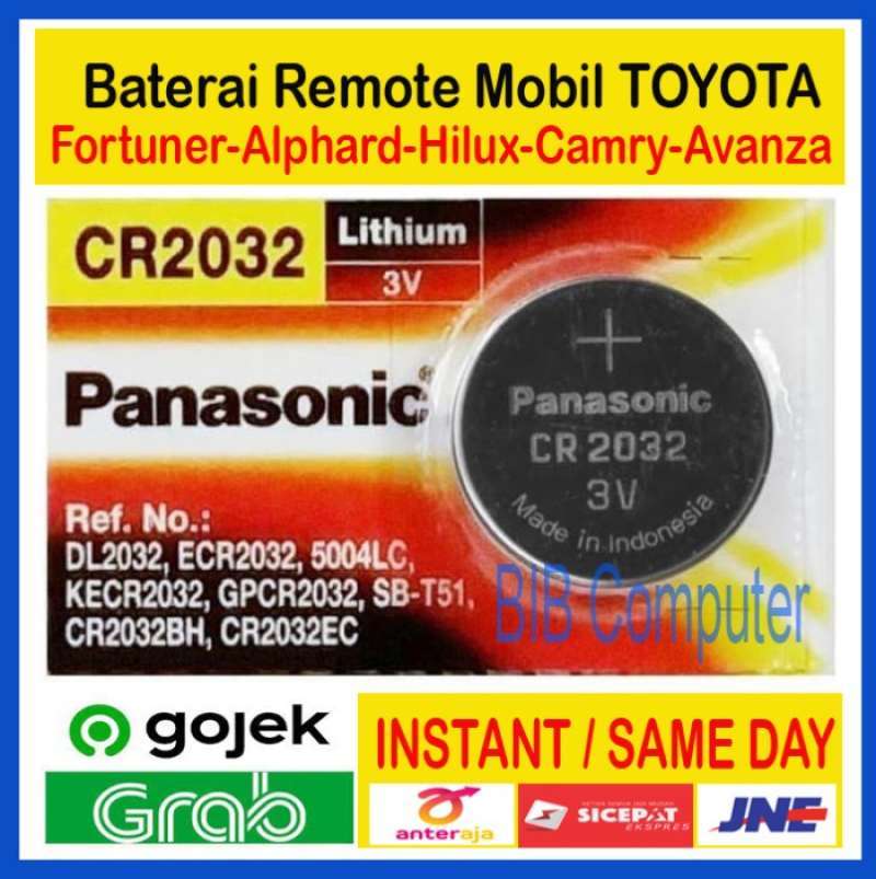 Promo Baterai Remote Mobil Toyota Fortuner / Camry / Alphard Cr2032