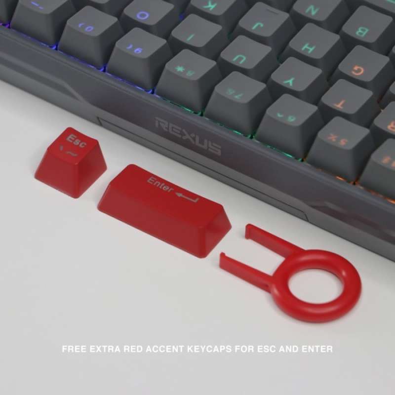 Jual Rexus Heroic KX3 Mini Rainbow Mechanical Gaming Keyboard Garansi ...