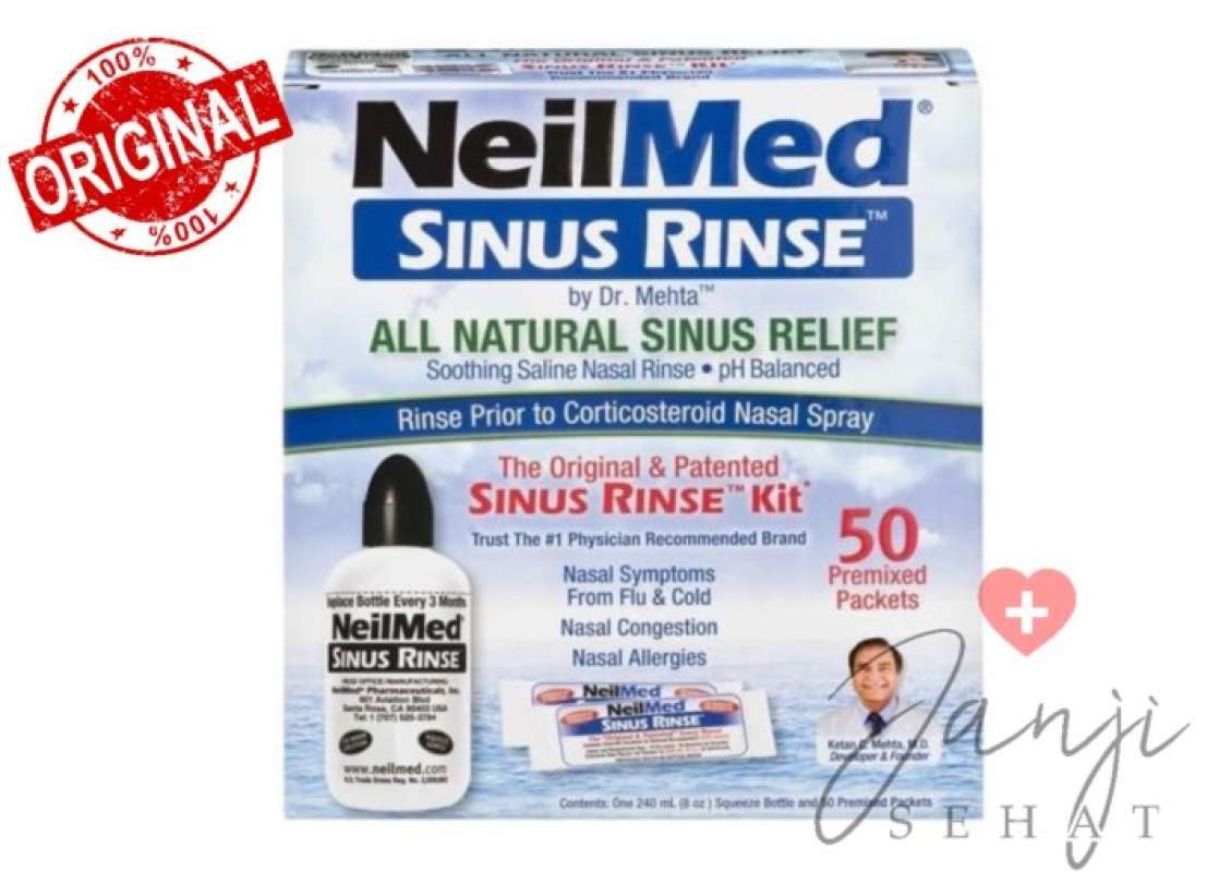 Promo NeilMed The Original &amp; Patented Sinus Rinse Kit 50 Premixed ...