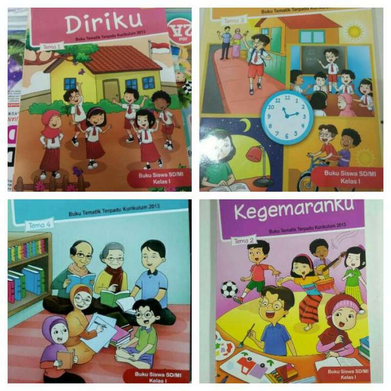 Promo Paket Buku Sd Tematik Kelas 1 Tema 1 2 3 4 Diskon 23% Di Seller ...