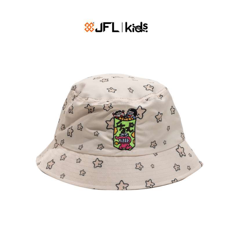 Promo Jfl Kids Tahilalats X Shinchan Shiny Stars Bucket Hat Beige