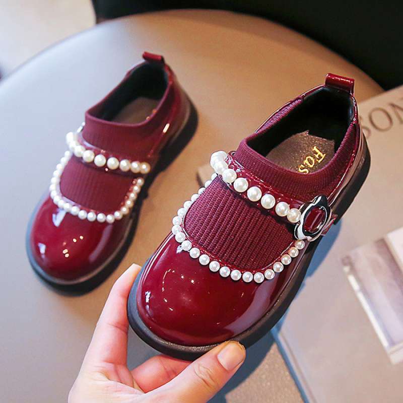 Sepatu Flat Sekolah Anak Perempuan Mirror Import Murah (ZH-SS237)