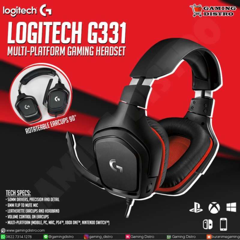 Promo Headset Gaming Logitech G331 Stereo Gaming Headset