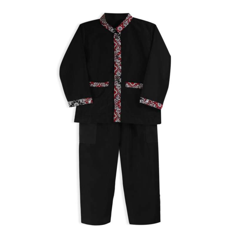 Jual Baju Pangsi Sunda Hitam Batik Nasional Bahan Katun BSY Super Adem