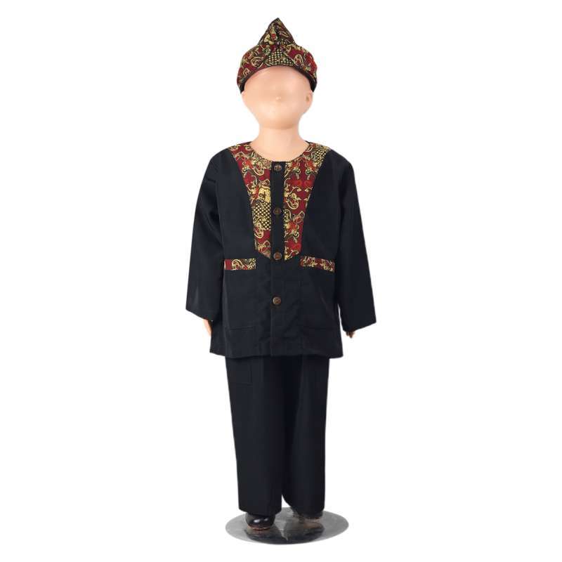 Jual Baju Pangsi Sunda Hitam Batik Nasional Bahan Katun BSY Super Adem