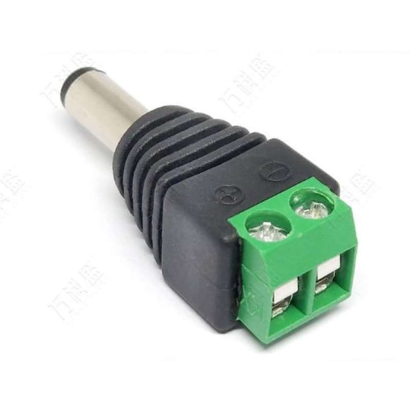 Jual Dc Connector Power Socket 5.5-2.1mm Dc Male-female Plug Adapter ...