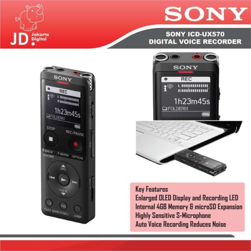 Promo Sony ICDUX570 Digital Voice Recorder Diskon 23 di Seller