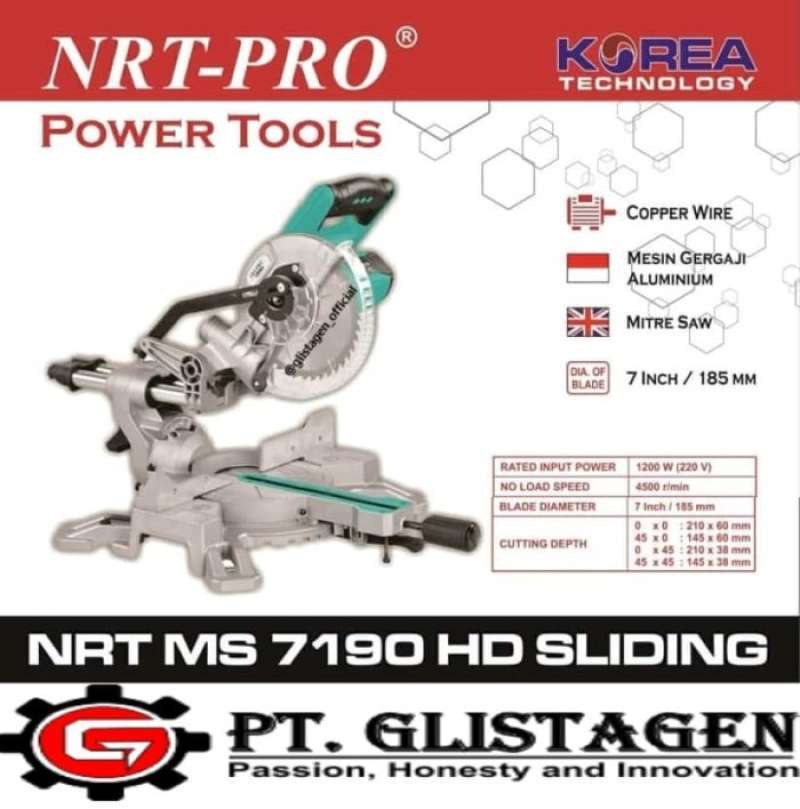 Promo Mesin Gergaji / Potong Aluminium / Mitre Saw 7 NRT PR0 7190HD ...