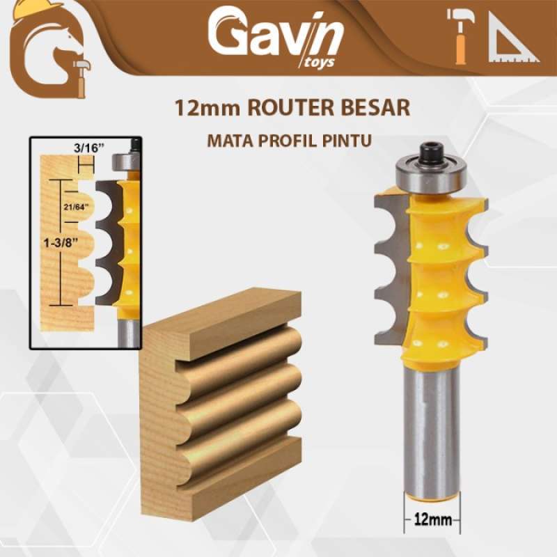 Promo Mata profil Kayu 1/2 - Router Bit 8mm Shank Profil List Jendela ...