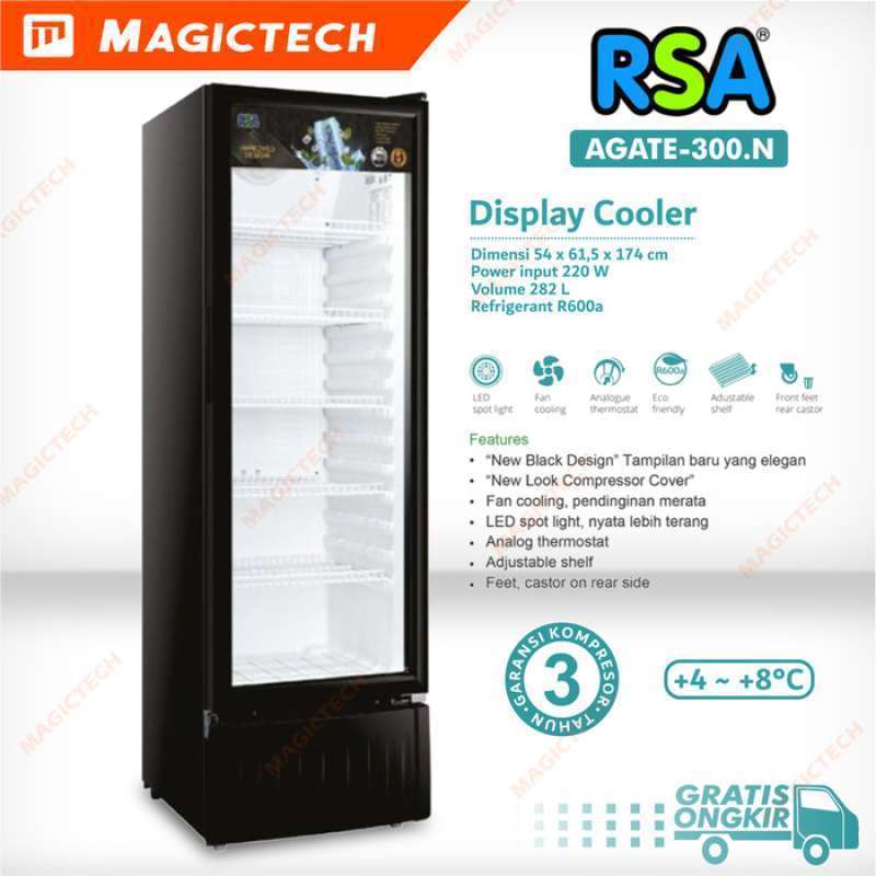 Jual Showcase Rsa Agate 300 Agate-300 282l [5 Rak] Di Seller Magictech ...