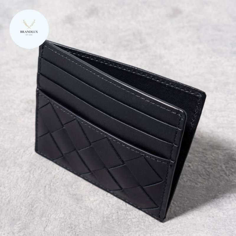 BOTTEGA VENETA Big card holder Midnight Blue 100% Authentic