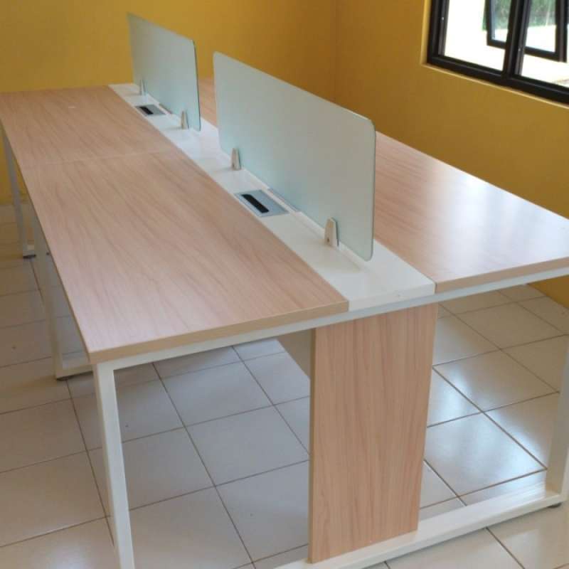 Jual Baru Meja Kerja Partisi 4 Orang Meja Kantor 4 Staff Uno New Modern