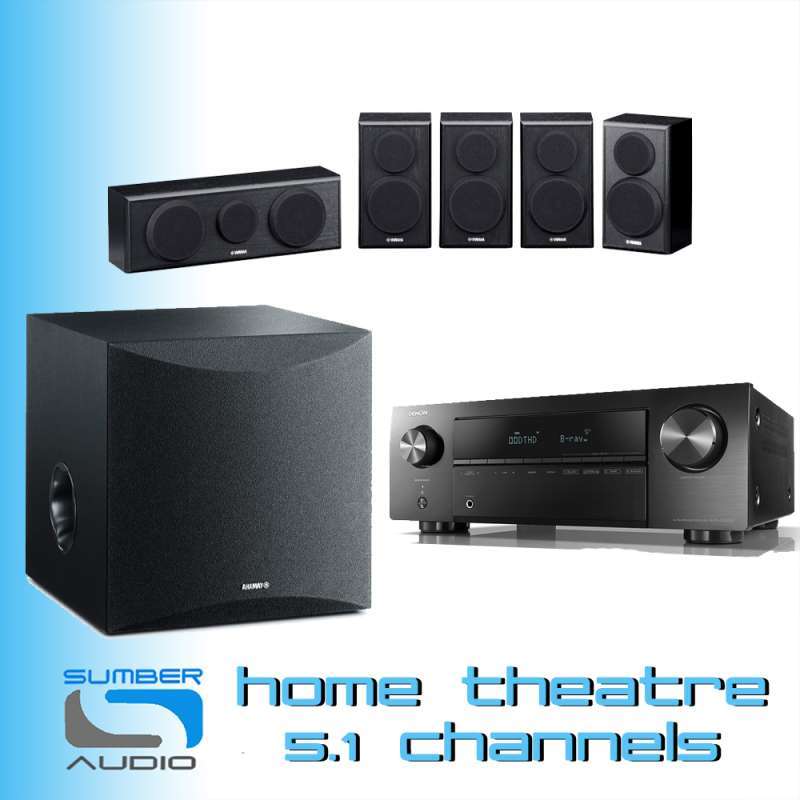 Jual Home Theatre 5.1 Speaker Yamaha Nspa150 Amplifier Denon Avrx250bt