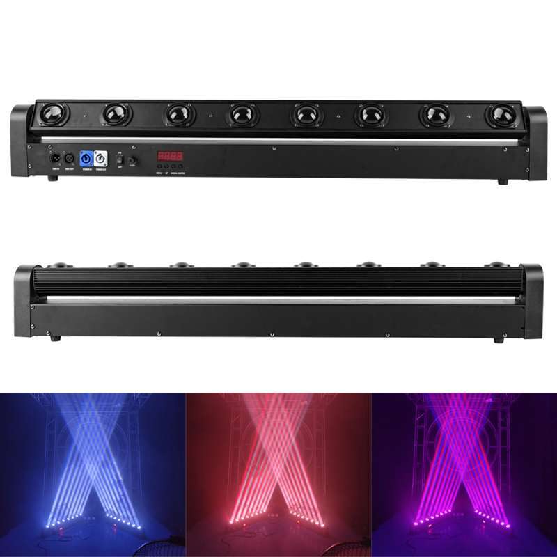 Promo moving head Rotation LED Light LED moving beam bar 8*10W Audio ...