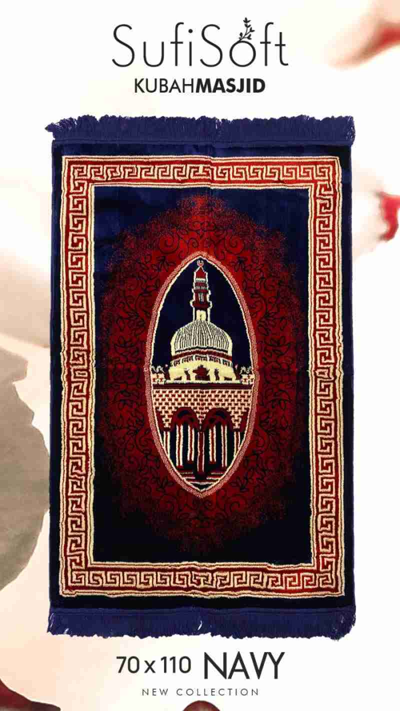 Jual Sajadah Tebal Empuk Turki Sufi Soft Kale - Kubah Masjid - Navy Di ...