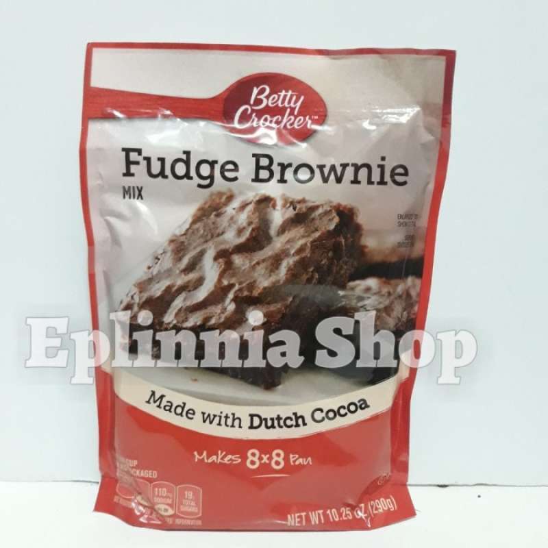 Promo Betty Crocker Fudge Brownie Mix 290 gr Brownies Made With Dutch