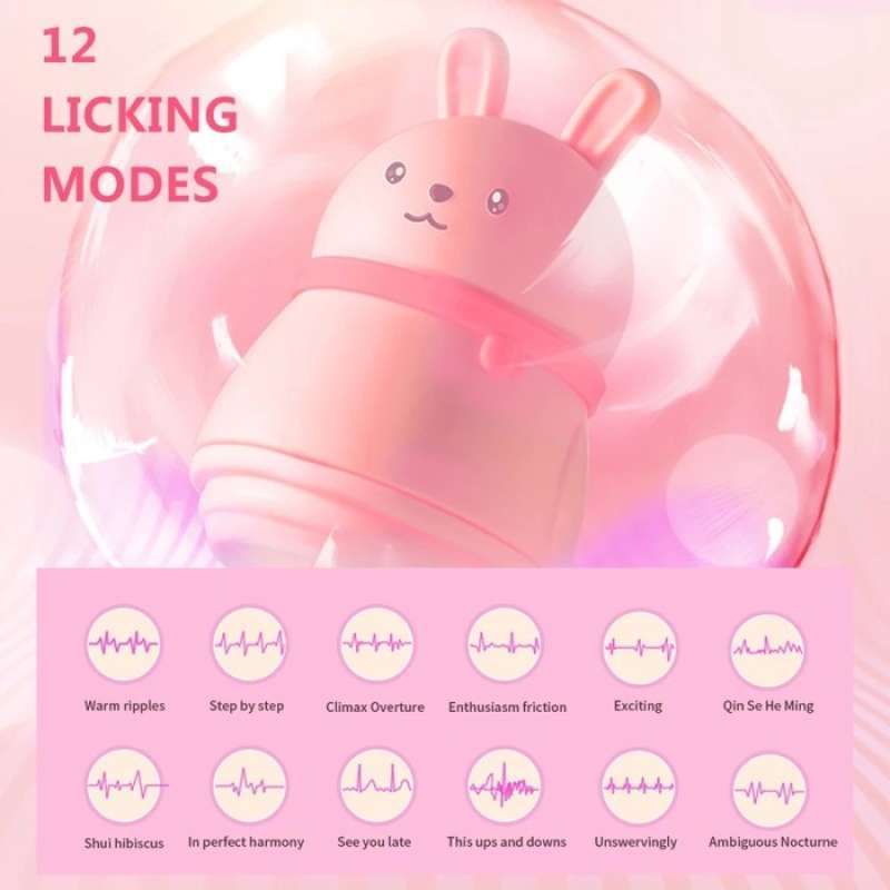 Promo Cute Licking Vibrator Lilo Model Rabbit & Pig Tongue Jilat Multi ...