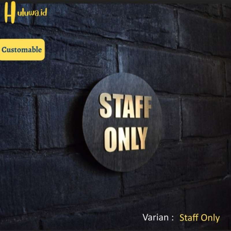 Jual Sign Toilet Premium / Signage Toilet Unisex / Staff Only Di Seller