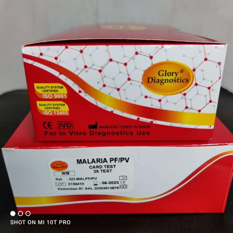Malaria Rdt Control Kit Promo GLORY Diagnostics Malaria / RDT Malaria PF/PV Isi 25 Cassette ...