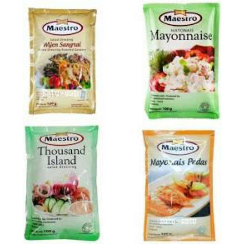 Jual Maestro Mayonaise 100gr / Mayo / Mayonais / Pedas / Wijen Sangrai