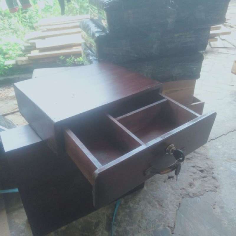Promo laci uang cash drawer mini buwat warung toko dari kayu jati