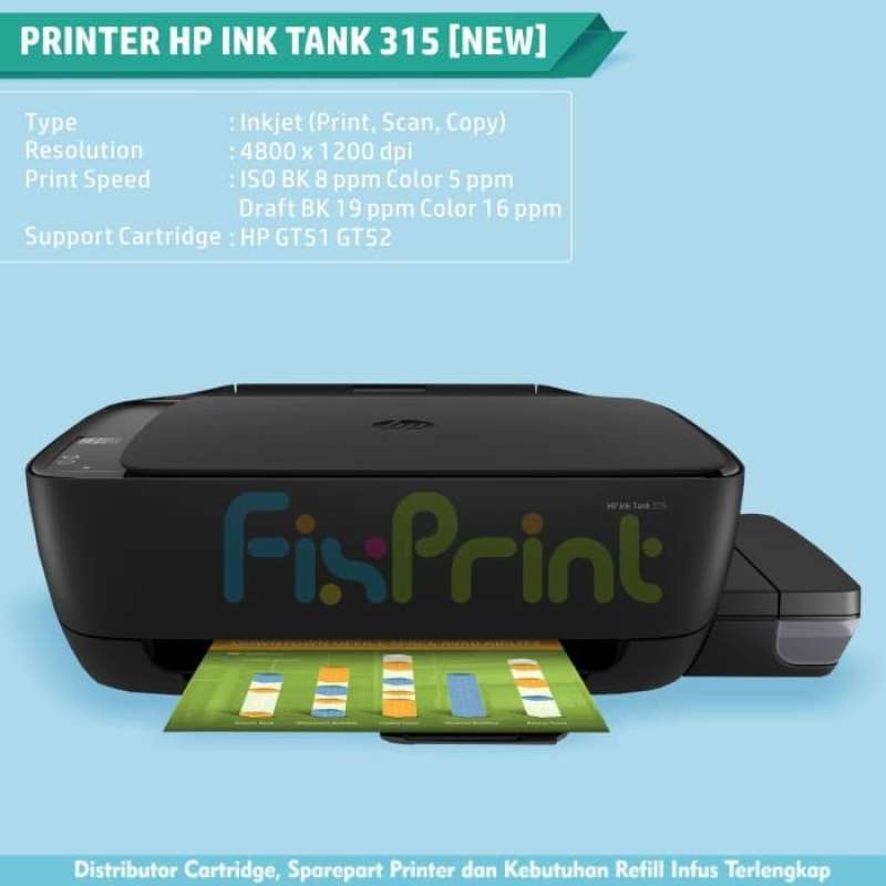 Promo Printer HP 315 Ink Tank All in One Inktank infus Print Scan Copy ...