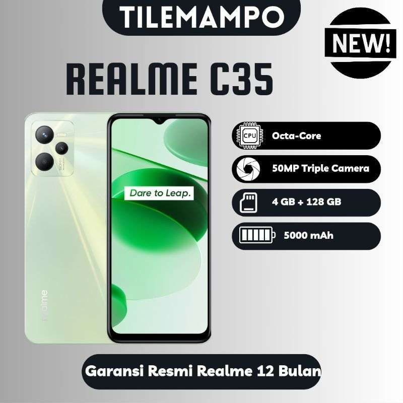 Promo Realme C35 4/128 Gb [5000mah Massive Battery 50mp Ai Triple ...