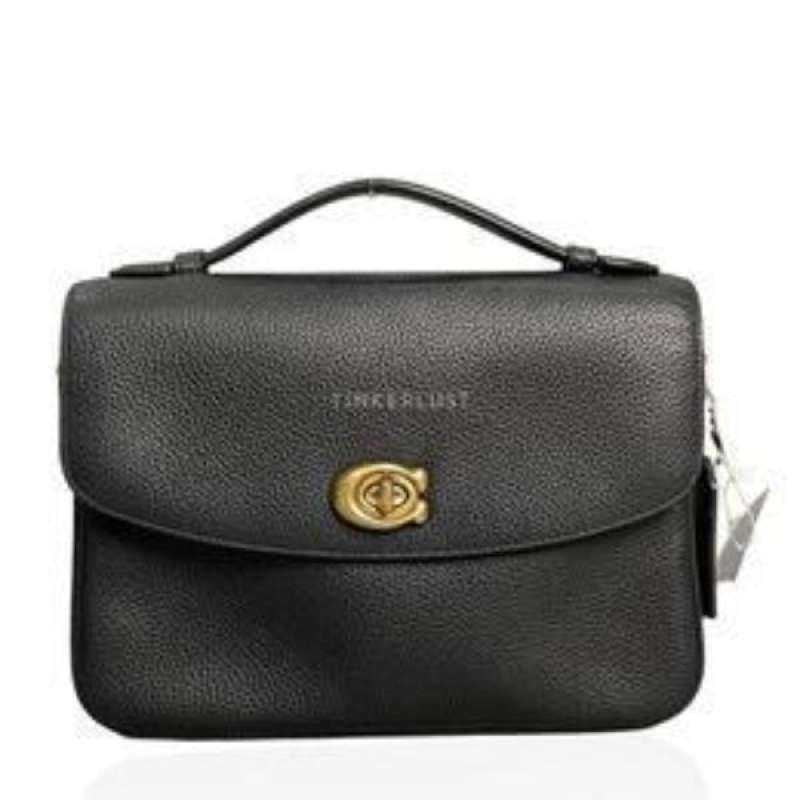 PRELOVED Coach Cassie Black Leather GHW Sling Bag