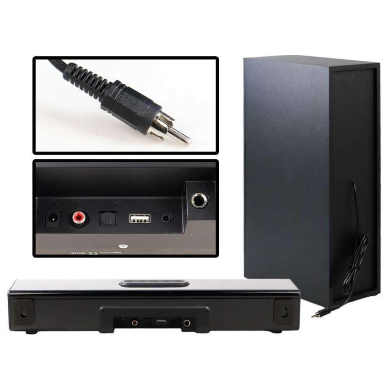 KLW S22 Soundbar Bluetooth Speaker with Stereo Bass and Active Subwoofer, 80W Power, for Enhanced Home Cinema Experience, Ideal for Gaming and Music Lovers