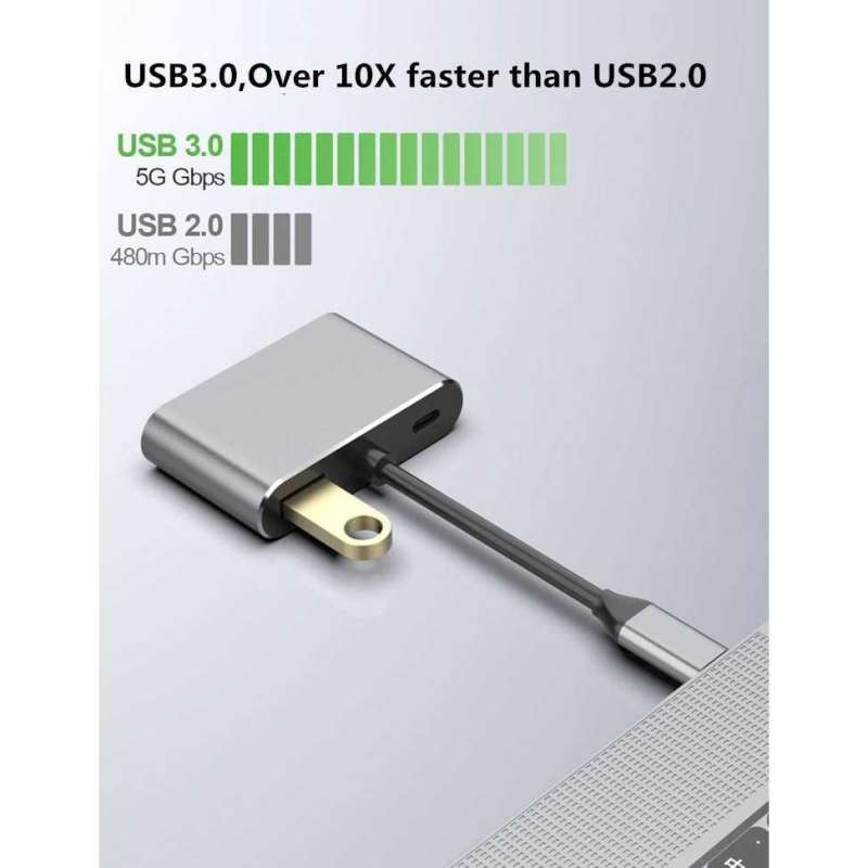 Linkey Kit Jual Linkey Video Adaptor 4 In 1 Usb Type C To Hdmi Vga Pd Charging 4k ...