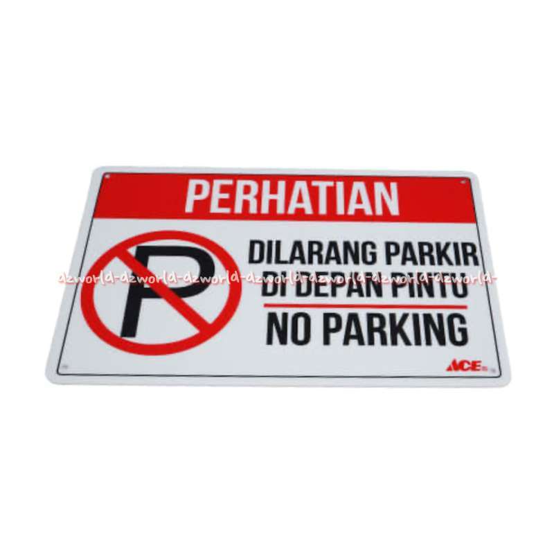 Jual Krisbow Sticker 30cm Anodized Acrilic Dilarang Parkir Didepan ...