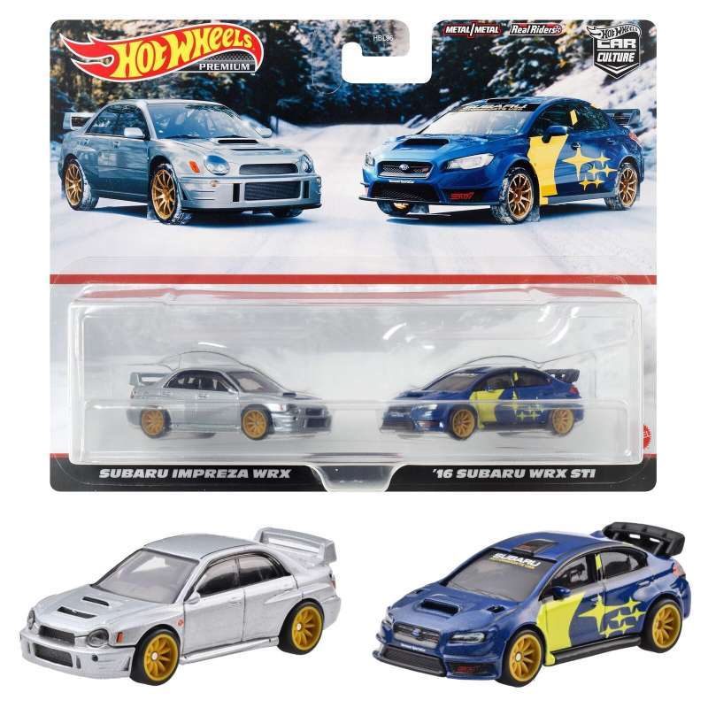 ミニカー Hotwheels STH SUBARU IMPREZA WRX Promo Hot Wheels Premium 2 Pack Subaru Impreza Wrx Mini Car Hkf60