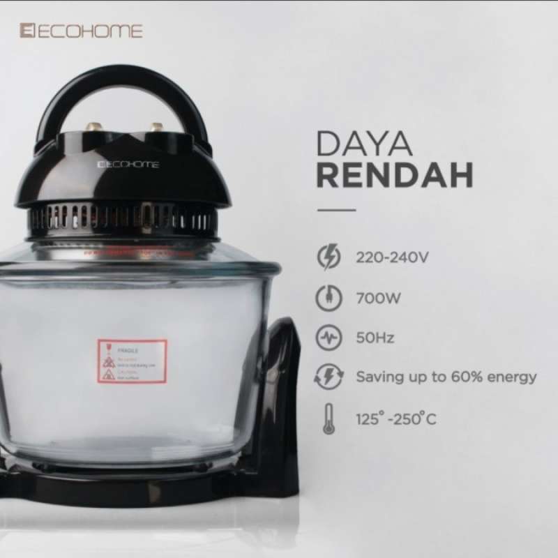 Promo Ecohome Halogen Oven Air Fryer 8 In 1 Eho777 Airfryer Low Watt