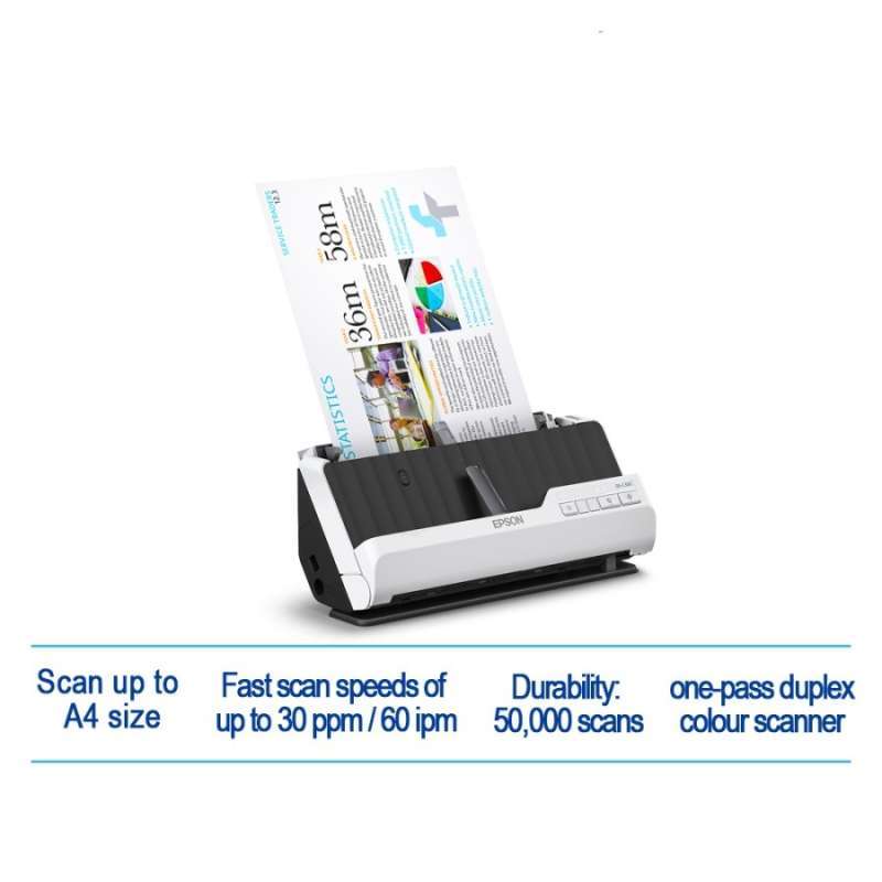Jual scanner epson ds c330 workforce portable sheet fed document di