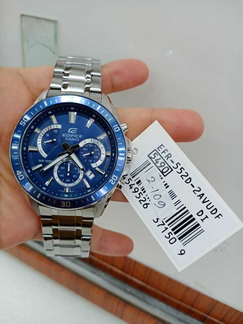 Original 100%!! Casio EDIFICE EFR-552D-2AVUDF Jam Tangan Pria Analog  Garansi Resmi Tahun