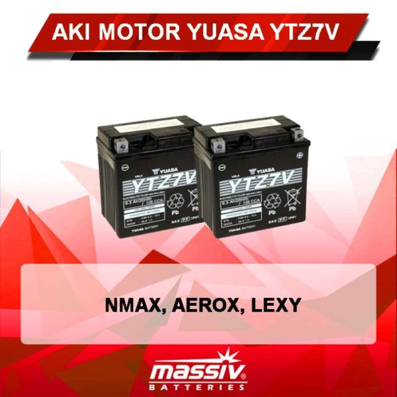 Promo Aki Motor Yuasa Ytz7v / Gtz7v Untuk Nmax 155, Aerox 155, Lexi