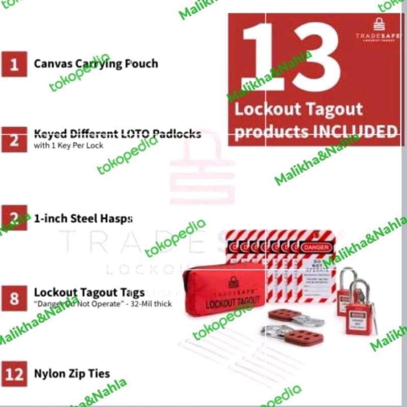 Promo Lockout Tagout Kit - Safety Lockout Padlocks Loto Hasps & Tagout ...