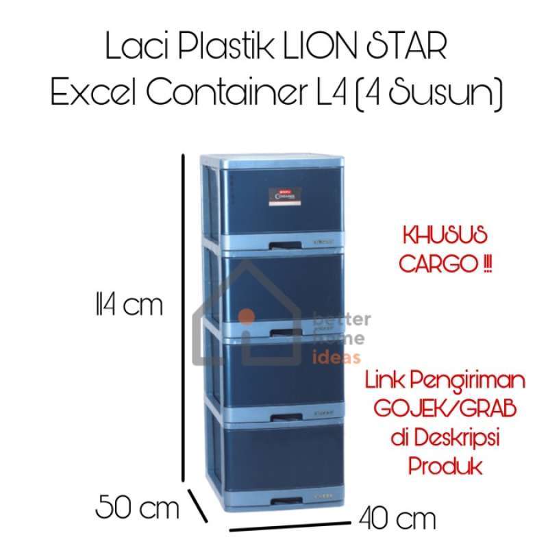 Promo [cargo] Laci Plastik Lion Star Excel Container L4 - 4 Susun ...