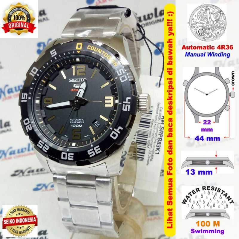 Promo Seiko 5 Sports Srpb83k1 Black Dial Countdown Jam Tangan Pria Srpb83 Diskon 18 Di Seller Nawla Jam Original Jambangan Kota Surabaya Blibli