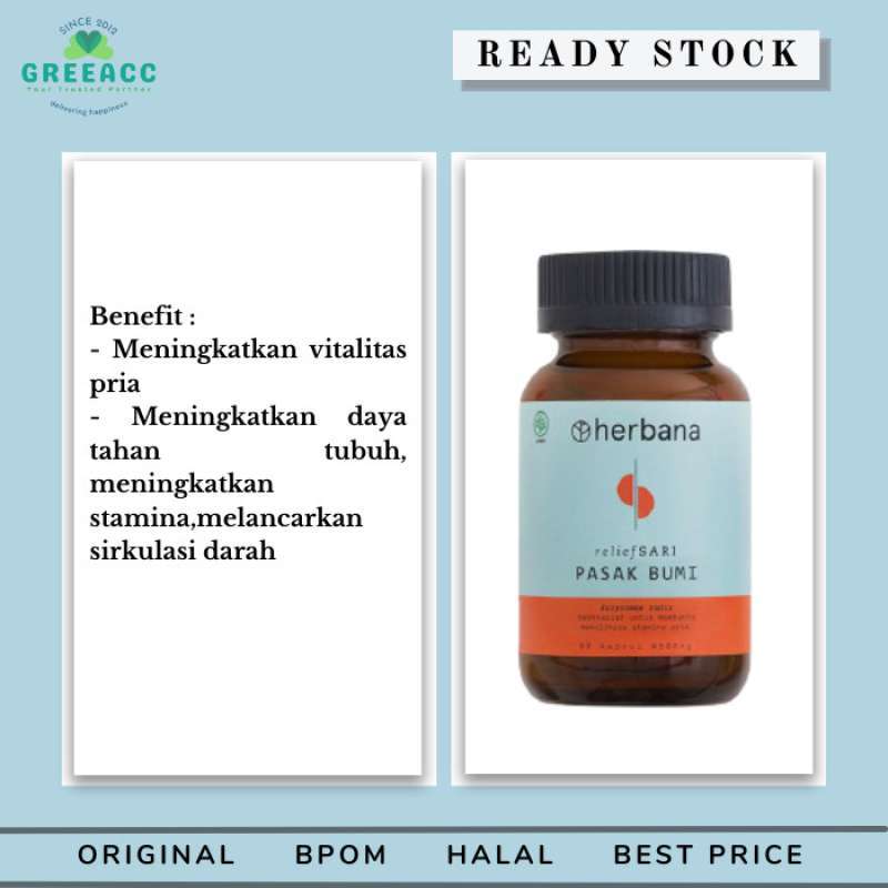 Promo Herbana Relief Sari Pasakbumi 60 Kapsul Multivitamin Vitalitas