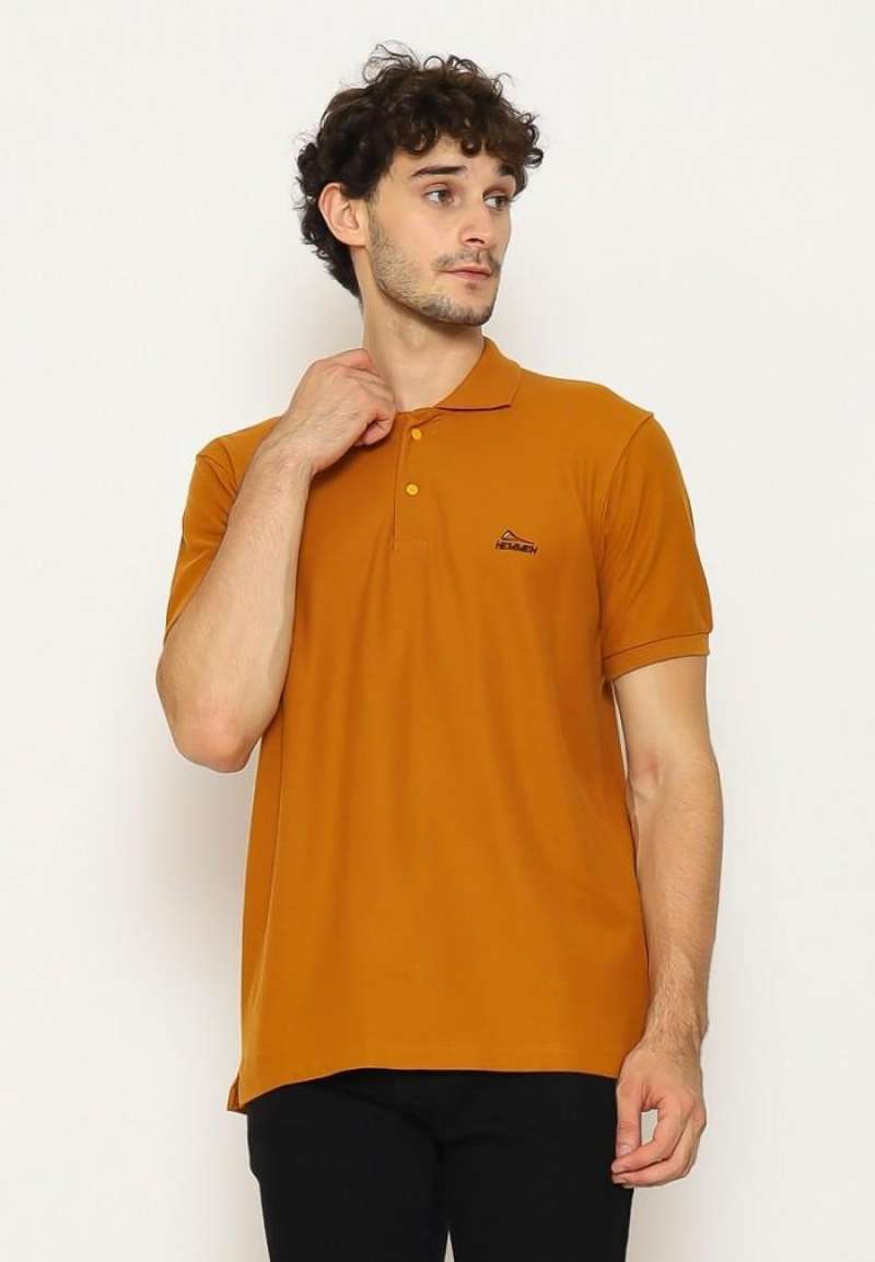 HEMMEH PoLo Shirt Kaos Wangki Coklat Mustard Polos