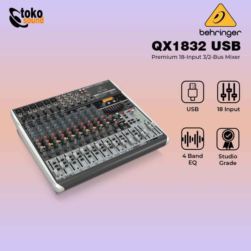 Jual Behringer Xenyx Qx1832usb Qx1832 USB - 16 Channel Mixer