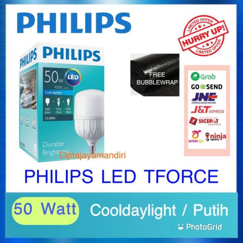Philips 50w Led True Force Core Promo Philips Trueforce / Tforce Core Hb Led Bulb 50w - 6500k Putih ...