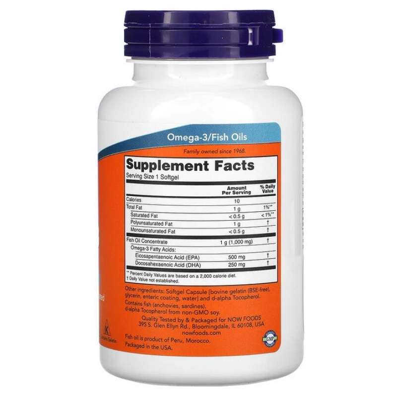 Promo Now Foods Vitamin Suplemen Ultra Omega 3 500 Epa 250 Dha Now 90 ...